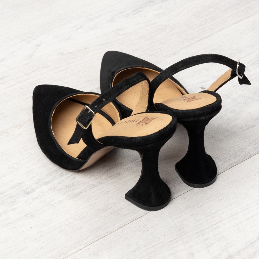   Sandale - Evi - Velur black - 8cm